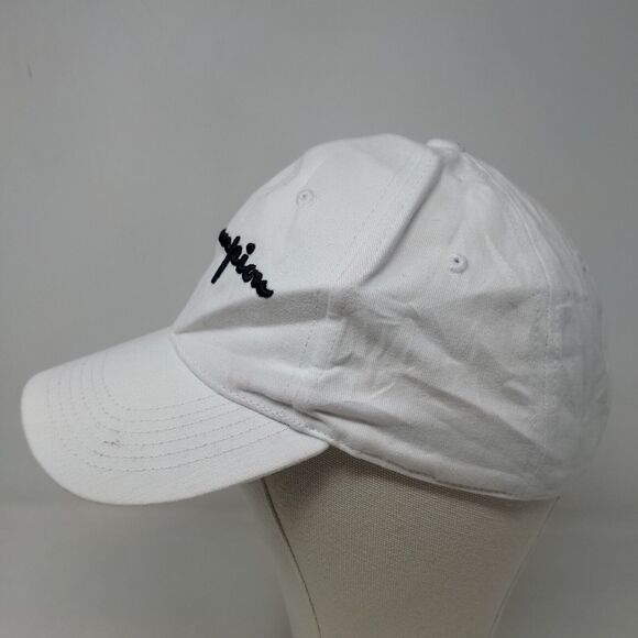 Champion Men's Slideback Hat White Size OSFM Embroidered Big Logo Cotton - Picture 3 of 11